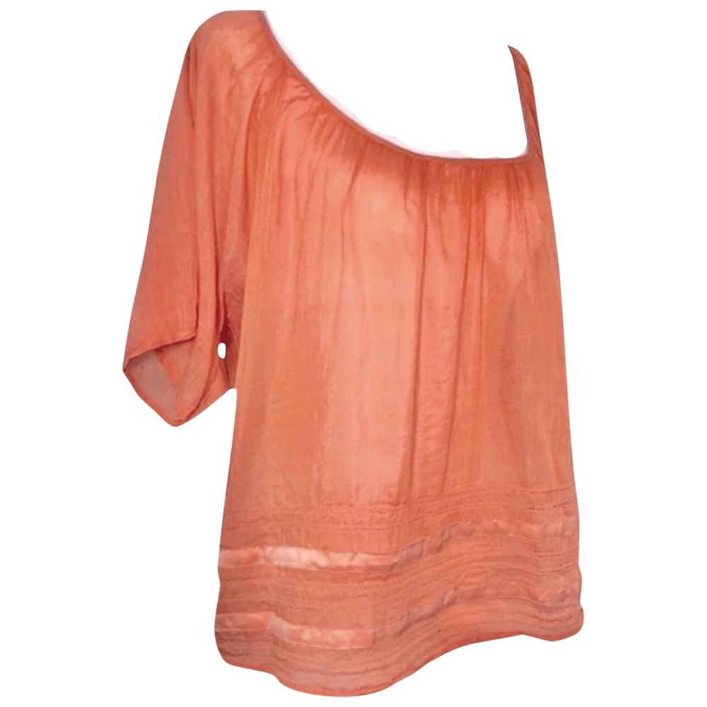 Sheer Orange Blouse